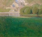 Carl Moll, Abenddämmerung. Steinbruch an der Donau, 1902, Öl auf Leinwand, 57 x 68 cm, Belveder…