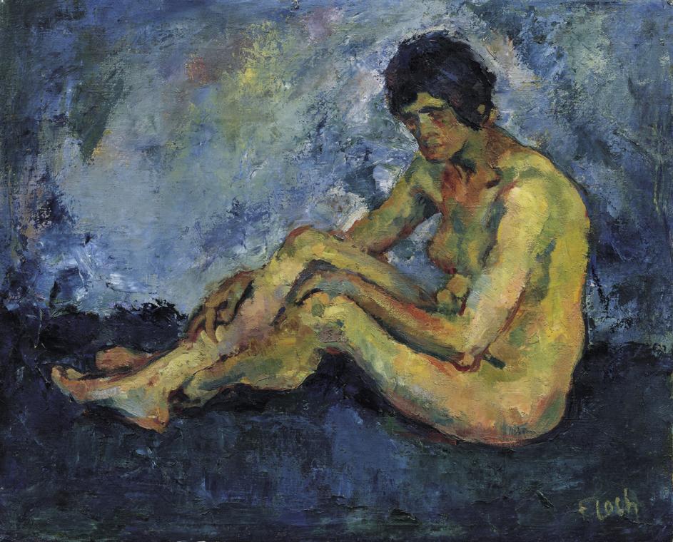 Joseph Floch, Frauenakt, um 1920, Öl auf Leinwand, 53,5 x 66,5 cm, Belvedere, Wien, Inv.-Nr. 63…