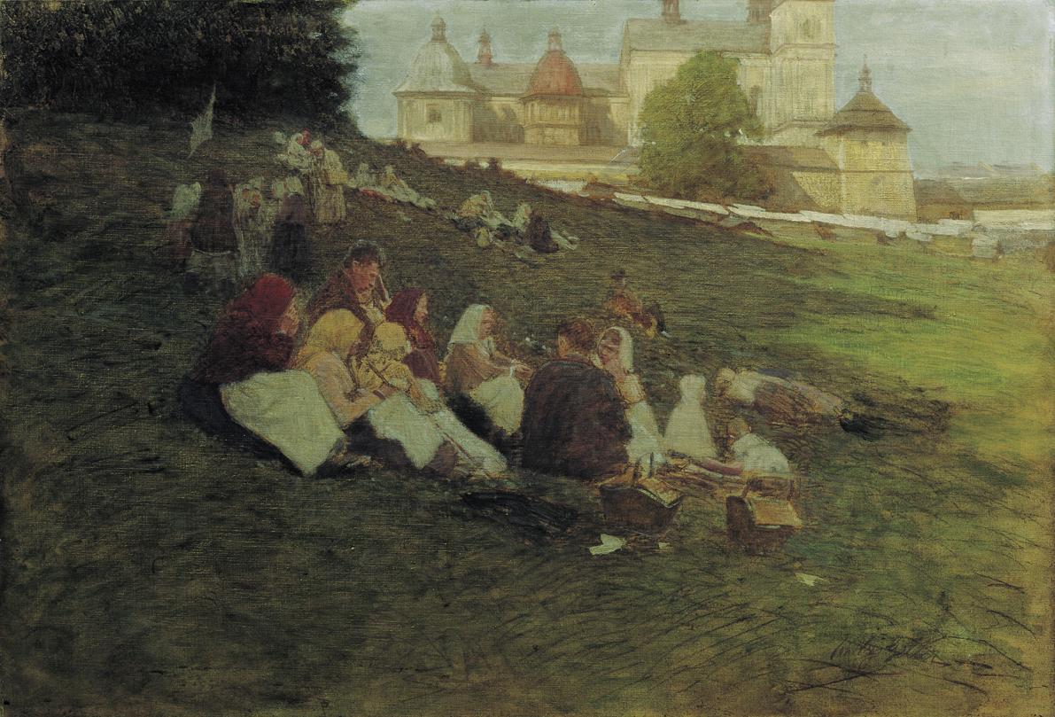 Johann Nepomuk Geller, Kalwarya (bei Krakau), vor 1908, Öl auf Leinwand, 65,5 x 94,5 cm, Belved ...