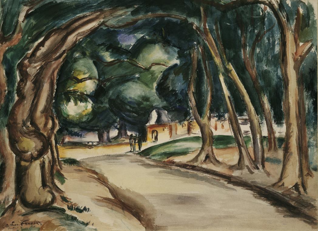 Achille-Émile-Othon Friesz, Allee, 1921, Aquarell auf Papier, 43,2 x 59,5 cm, Belvedere, Wien, …