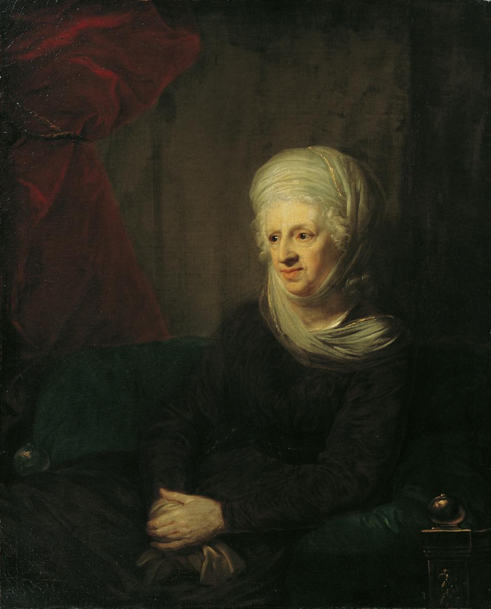 Josef Maria Grassi, Eine alte Dame (Frau von Weinbrenner), 1795, Öl auf Leinwand, 112,5 x 91,5 …