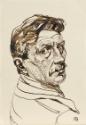 Franz Barwig d. Ä., Selbstbildnis, 1927, Tusche auf Papier, 29 x 20,3 cm, Belvedere, Wien, Inv.…