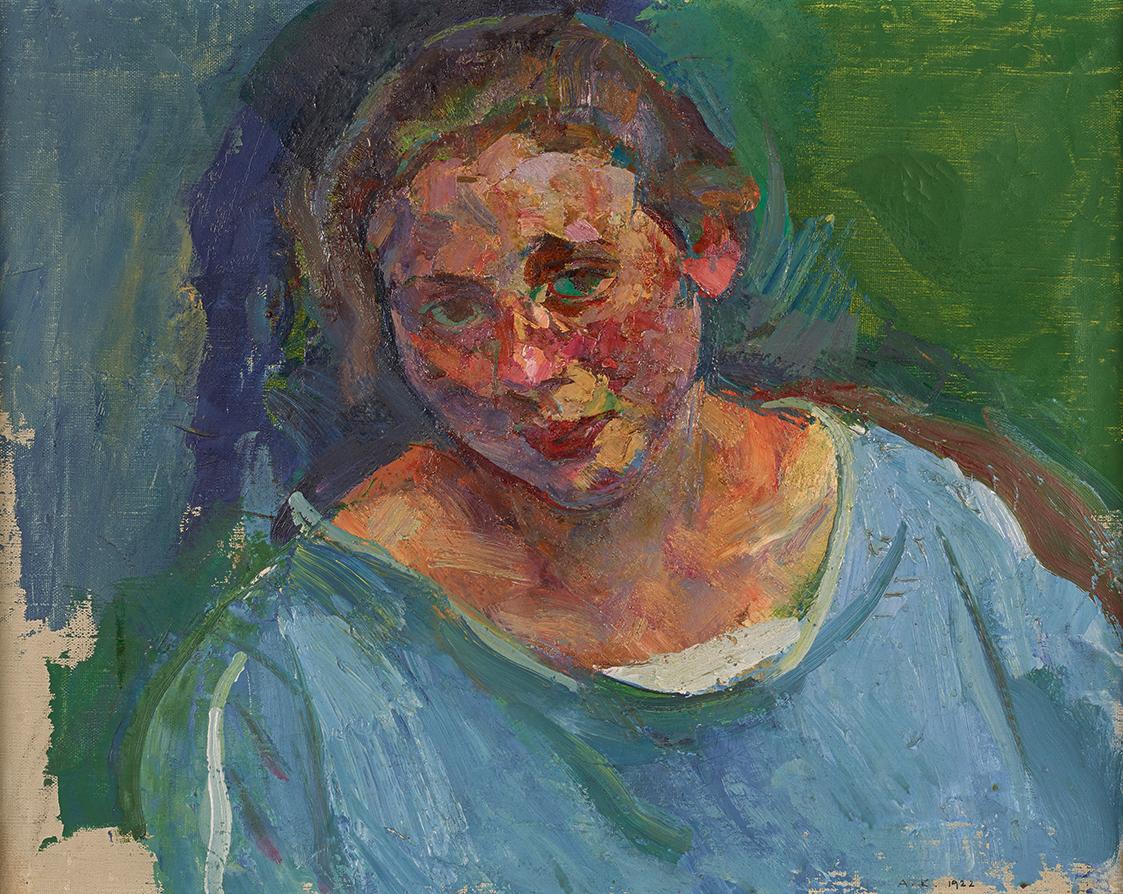Anton Kolig, Porträt Hilde Stühler-Herzmansky, 1922, Öl auf Leinwand, 40 × 50 cm, Belvedere, Wi…