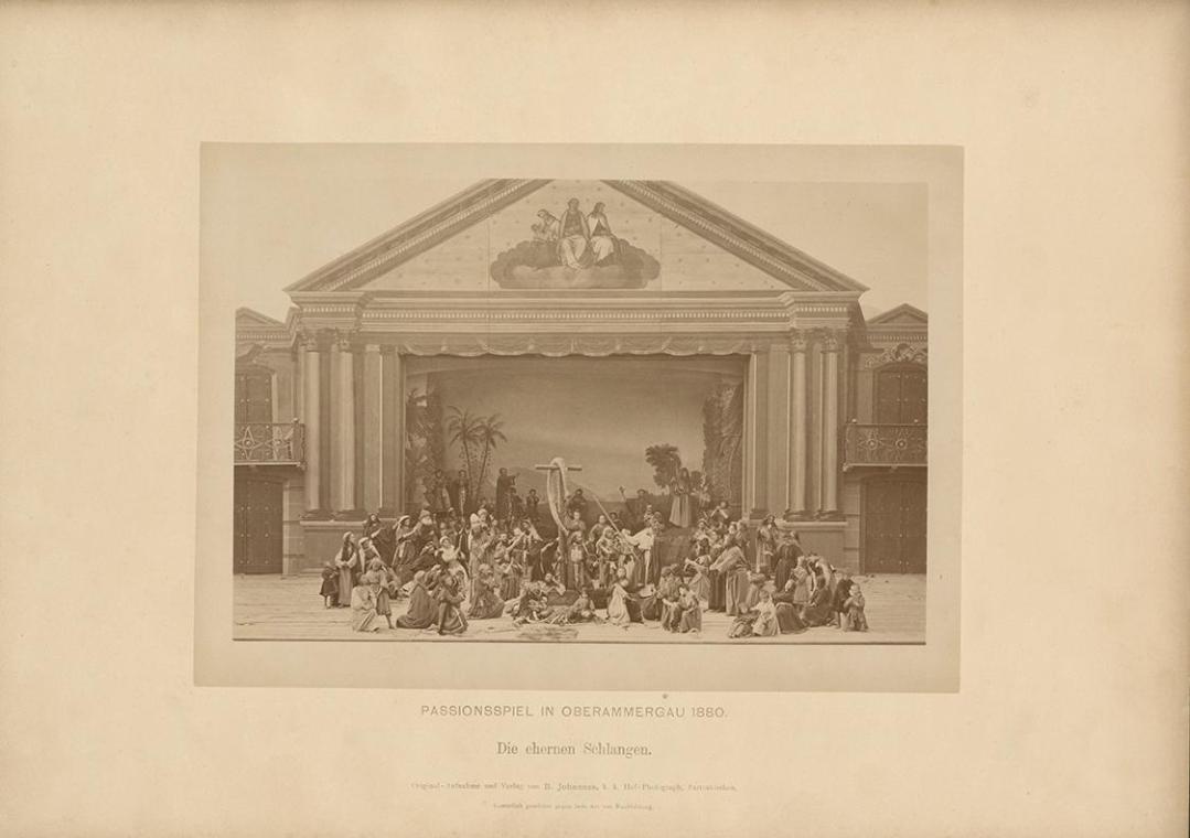 Johannes Bernhard, Passionsspiel von Ober-Ammergau - Die ehernen Schlangen, 1880, Silbergelatin…