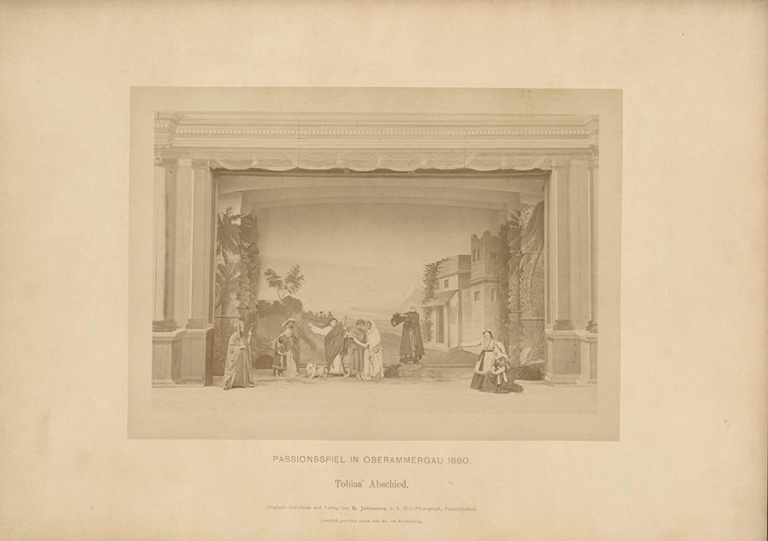 Johannes Bernhard, Passionsspiel von Ober-Ammergau - Tobias' Abschied, 1880, Silbergelatineabzu…