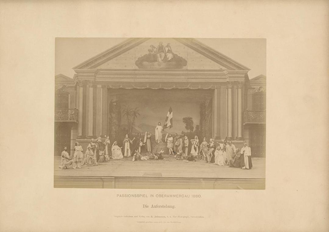 Johannes Bernhard, Passionsspiel von Ober-Ammergau - Die Auferstehung, 1880, Silbergelatineabzu…