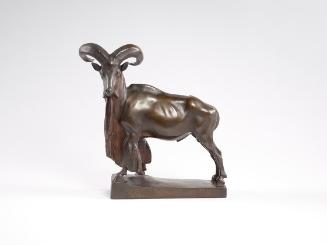 Franz Barwig d. Ä., Mähnenziege, um 1909, Bronze, patiniert, 33,2 × 32 × 13 cm, Belvedere, Wien…
