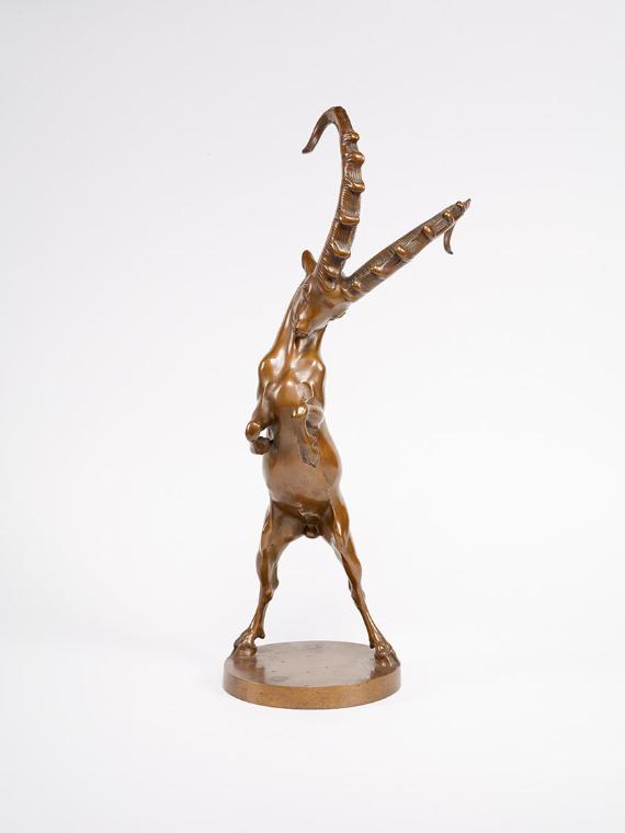 Franz Barwig d. Ä., Kämpfender Steinbock, 1911, Bronze, patiniert, 55 × 23 × 17 cm, Belvedere, …