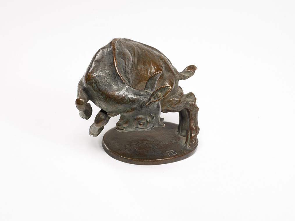 Franz Barwig d. Ä., Springendes Zicklein, 1920/1921, Bronze, patiniert, 13,5 × 18,5 × 13 cm, Be ...