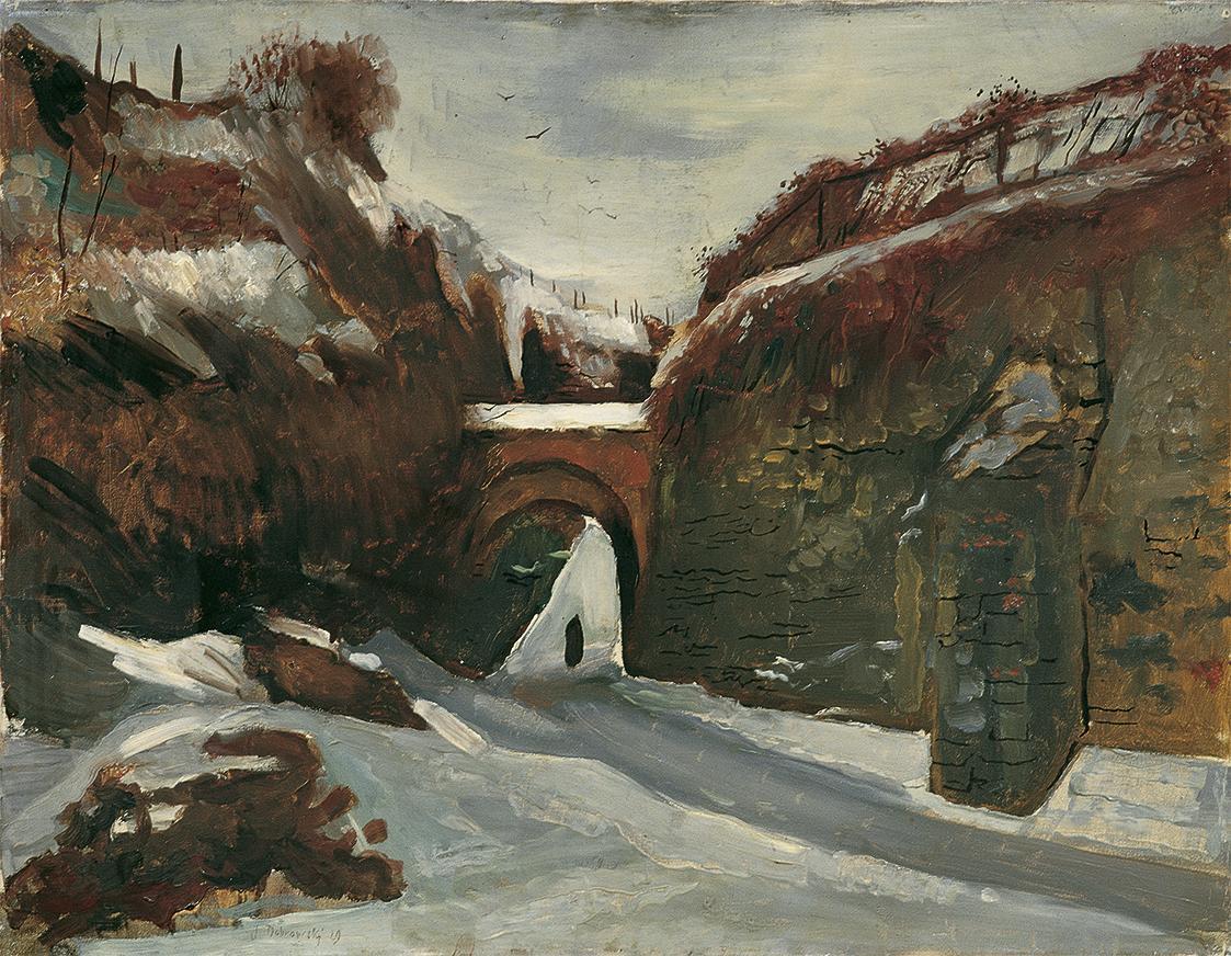 Josef Dobrowsky, Eichelhof bei Nußdorf, 1929, Öl auf Leinwand, 70 x 90 cm, Belvedere, Wien, Inv…