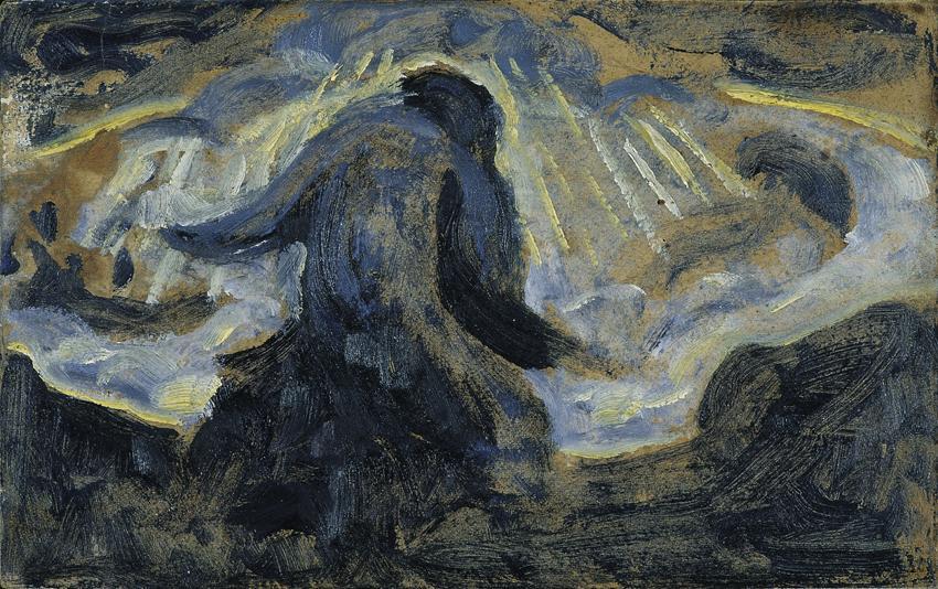 Broncia Koller-Pinell, Werden und Vergehen, um 1920, Öl auf Karton, 17 × 27 cm, Belvedere, Wien…