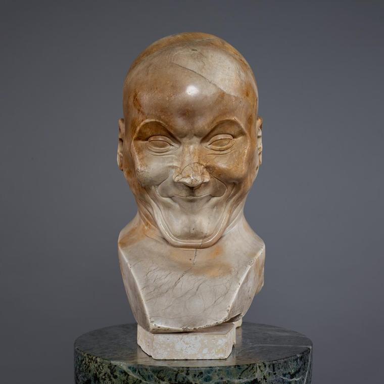 Franz Xaver Messerschmidt, Ein Schalksnarr ("Charakterkopf" Nr. 35), 1777/1783, Braun gefleckte ...