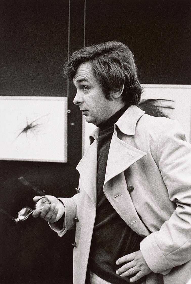Peter Baum, Pressekonferenz zur Ausstellung von Arnulf Rainer, Oktober 1968, 1968, Barytabzug v…