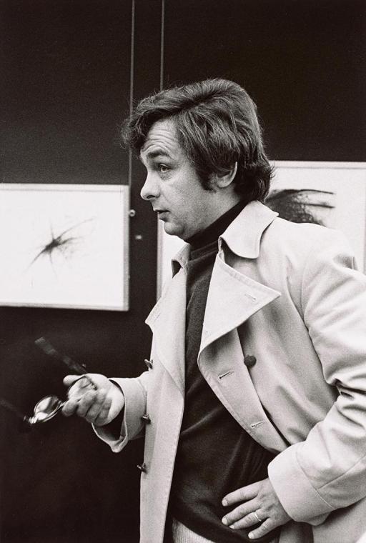 Peter Baum, Pressekonferenz zur Ausstellung von Arnulf Rainer, Oktober 1968, 1968, Barytabzug v…