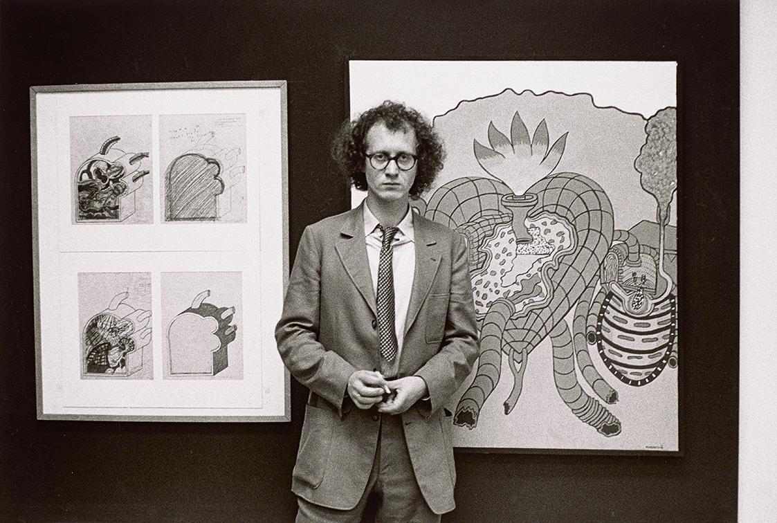Peter Baum, Peter Pongratz in der Ausstellung "Adolf Loos für junge Leute", November 1970, 1970…