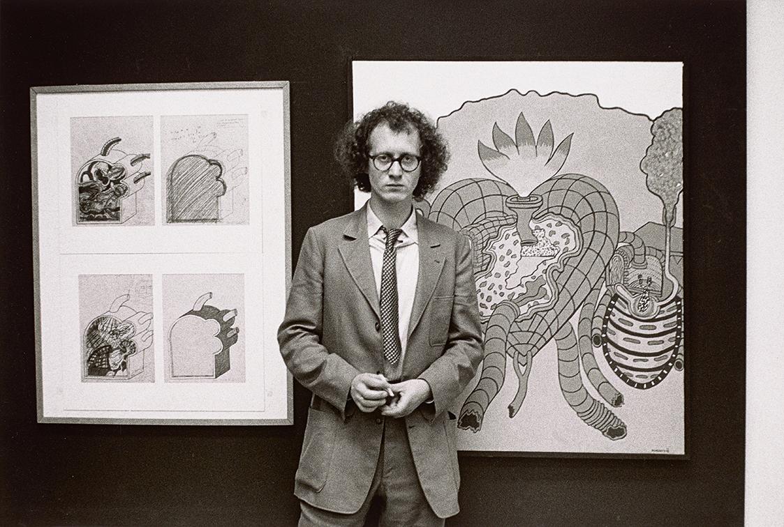 Peter Baum, Peter Pongratz in der Ausstellung "Adolf Loos für junge Leute", November 1970, 1970…