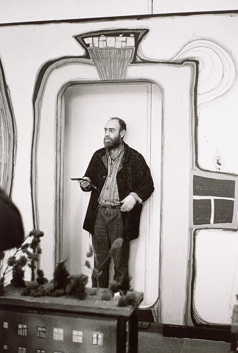 Peter Baum, Friedensreich Hundertwasser: Ausstellung "Wandbilder und Architekturmodelle von Fri…