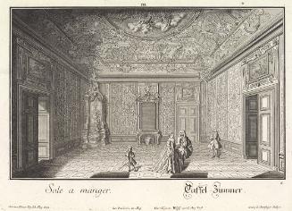 Salomon Kleiner, Speisesaal, 1734, Radierung, Druck in Schwarz auf Papier, Dauerleihgabe aus Pr…