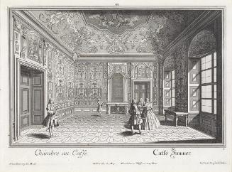 Salomon Kleiner, Caffè Zimmer, 1734, Radierung, Druck in Schwarz auf Papier, Dauerleihgabe aus …