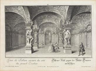 Salomon Kleiner, Sala Terrena, 1735, Radierung, Druck in Schwarz auf Papier, Dauerleihgabe aus …