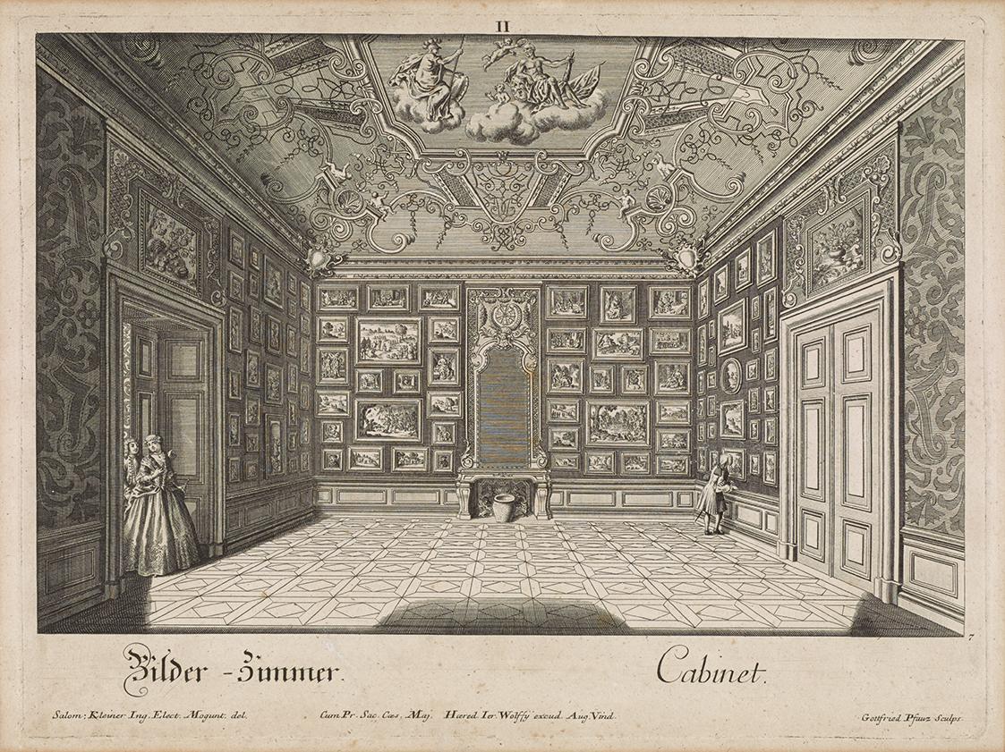 Salomon Kleiner, Bilderkabinett, 1733, Radierung, Druck in Schwarz auf Papier, Dauerleihgabe au…