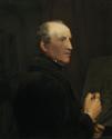 Ferdinand Georg Waldmüller, Selbstporträt vor der Staffelei, 1848, Öl auf Leinwand, 69,3 × 56,4…