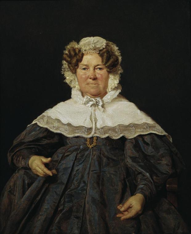 Ferdinand Georg Waldmüller, Josephine Schaumburg, geb. Stahel, 1834, Öl auf Holz, 36 x 30 cm, B ...