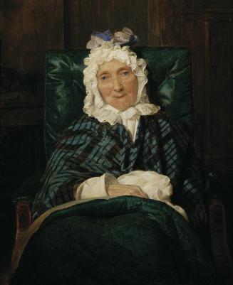 Ferdinand Georg Waldmüller, Aloisia Eltz im Lehnstuhl, 1834, Öl auf Holz, 35,7 x 27,7 cm, Belve…