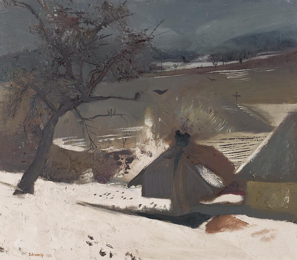 Josef Dobrowsky, Mühle im Winter, 1930, Öl auf Leinwand, 61 x 70 cm, Belvedere, Wien, Inv.-Nr. …