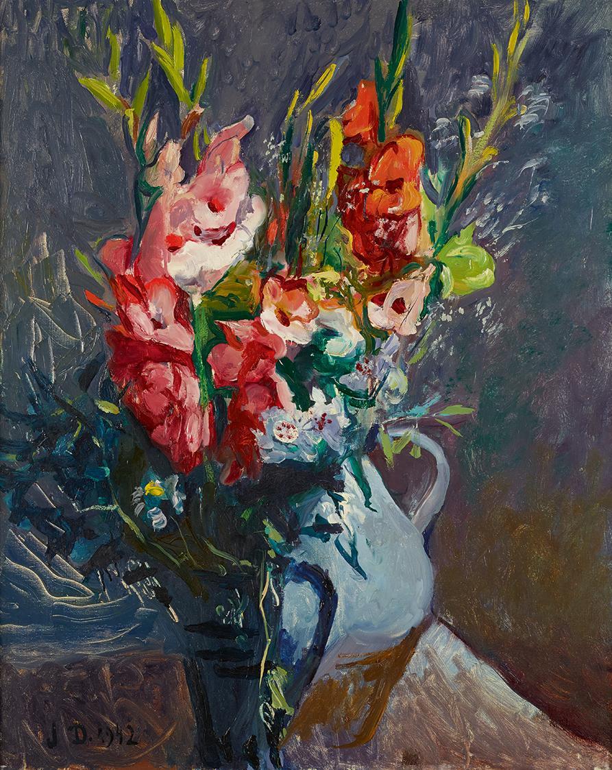 Josef Dobrowsky, Gladiolen, 1942, Öl auf Leinwand, 79 x 64,5 cm, Belvedere, Wien, Inv.-Nr. 3909…