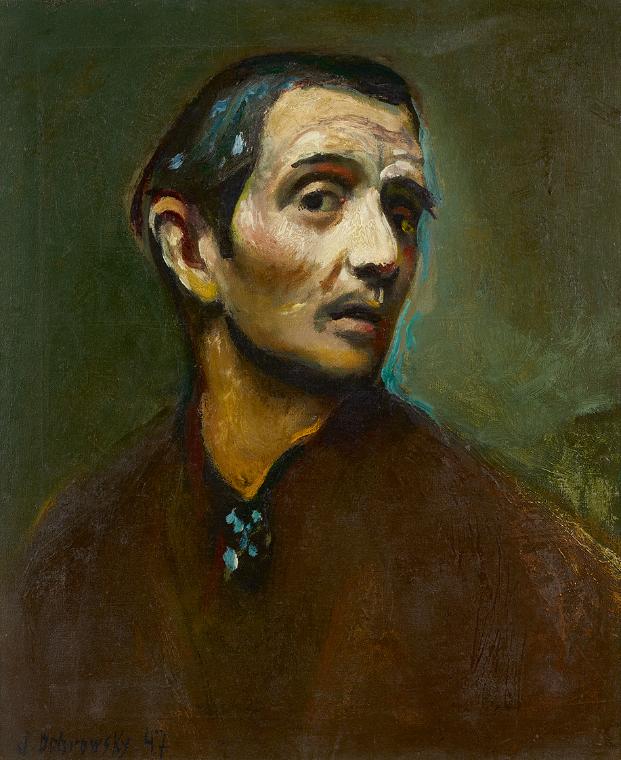 Josef Dobrowsky, Selbstporträt, 1947, Öl auf Leinwand, 60 x 50 cm, Belvedere, Wien, Inv.-Nr. 59…
