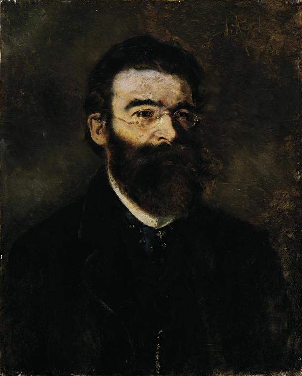 Anton Romako, Der Internist Professor Samuel Stern (?), um 1876/1877, Öl auf Leinwand, 68,5 x 5…