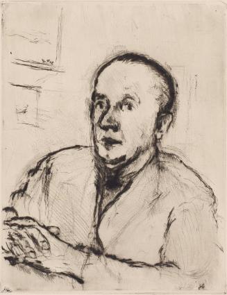 Gerhart Frankl, Bildnis Dr. Emil Frankl, 1927, Kaltnadelradierung auf Japanpapier, Blattmaße: 2…