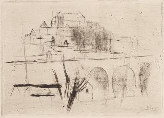 Gerhart Frankl, Schloss Neulengbach, 1927, Kaltnadelradierung auf Japanpapier, Blattmaße: 23,3 …