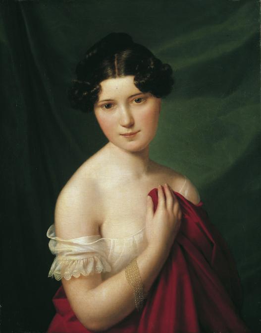 Ferdinand Georg Waldmüller, Die Hofschauspielerin Sophie Müller, 1822, Öl auf Leinwand, 66 x 52…