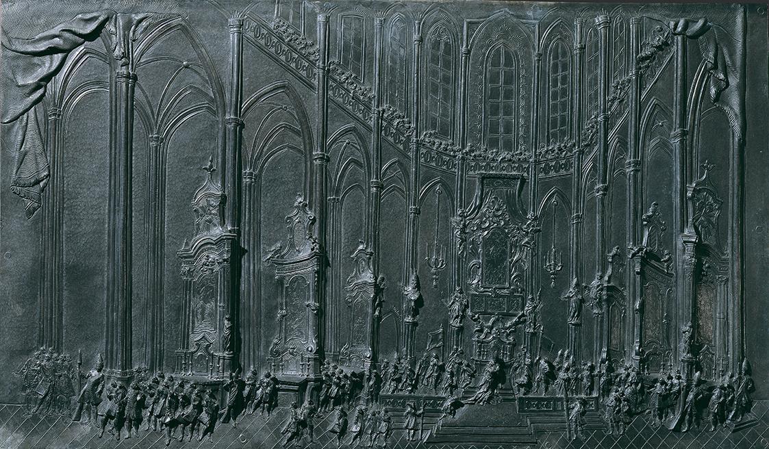 Balthasar Ferdinand Moll, Die Krönung Maria Theresias im Dom zu Prag zur Königin von Böhmen am …