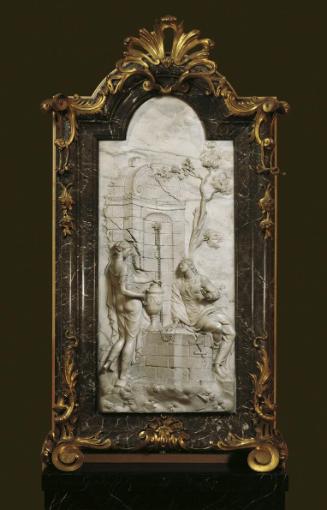 Georg Raphael Donner, Christus und die Samariterin, 1738-1739, Carraramarmor, 144 x 65 cm, Belv…