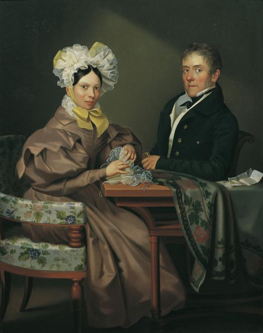Leopold Fertbauer, Porträt einer Dame und eines Herrn, 1832, Öl auf Holz, 44 x 35 cm, Belvedere…