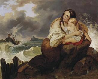 Josef Danhauser, Die Schiffbrüchige, 1837, Öl auf Holz, 39,5 x 49 cm, Belvedere, Wien, Inv.-Nr.…