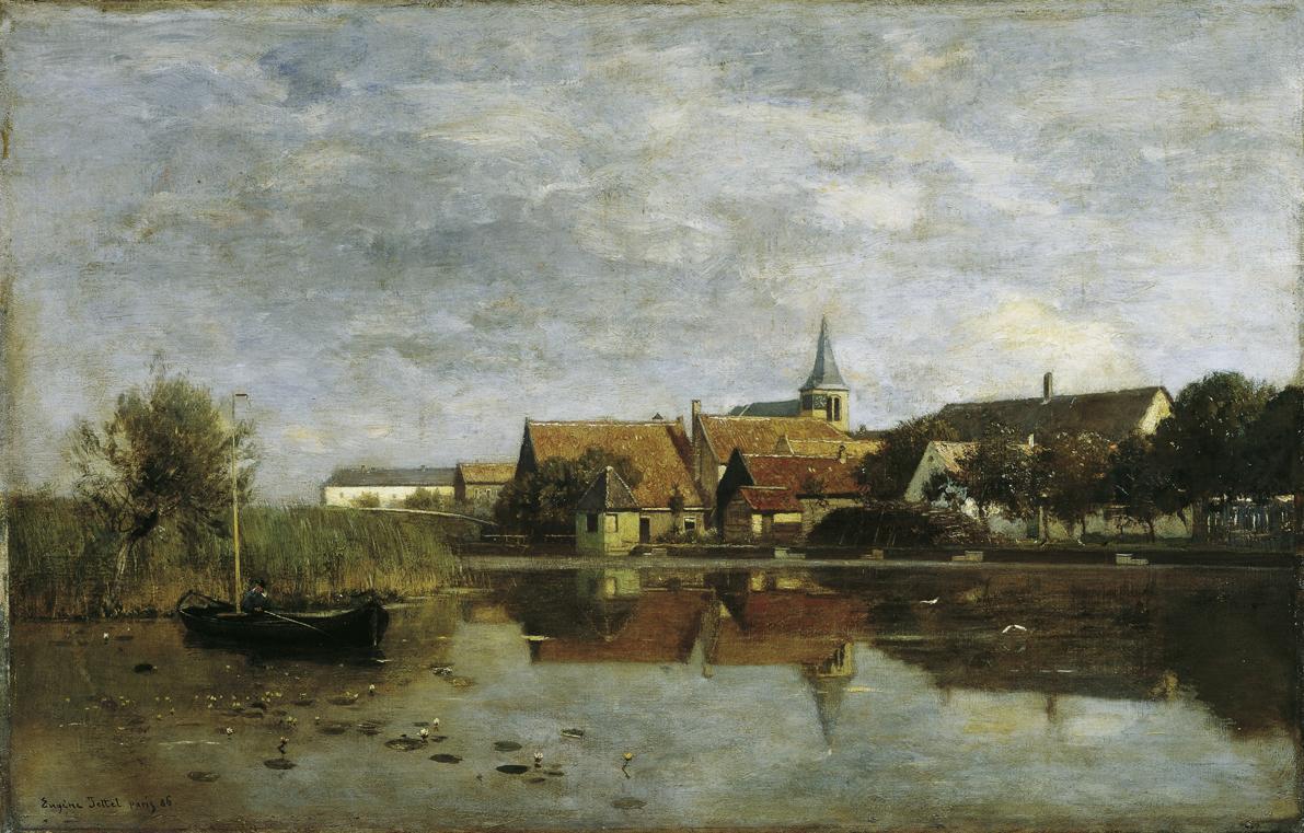 Eugen Jettel, Ansicht von Giessen (Island), 1886, Öl auf Leinwand, 55,5 x 86,5 cm, Belvedere, W…
