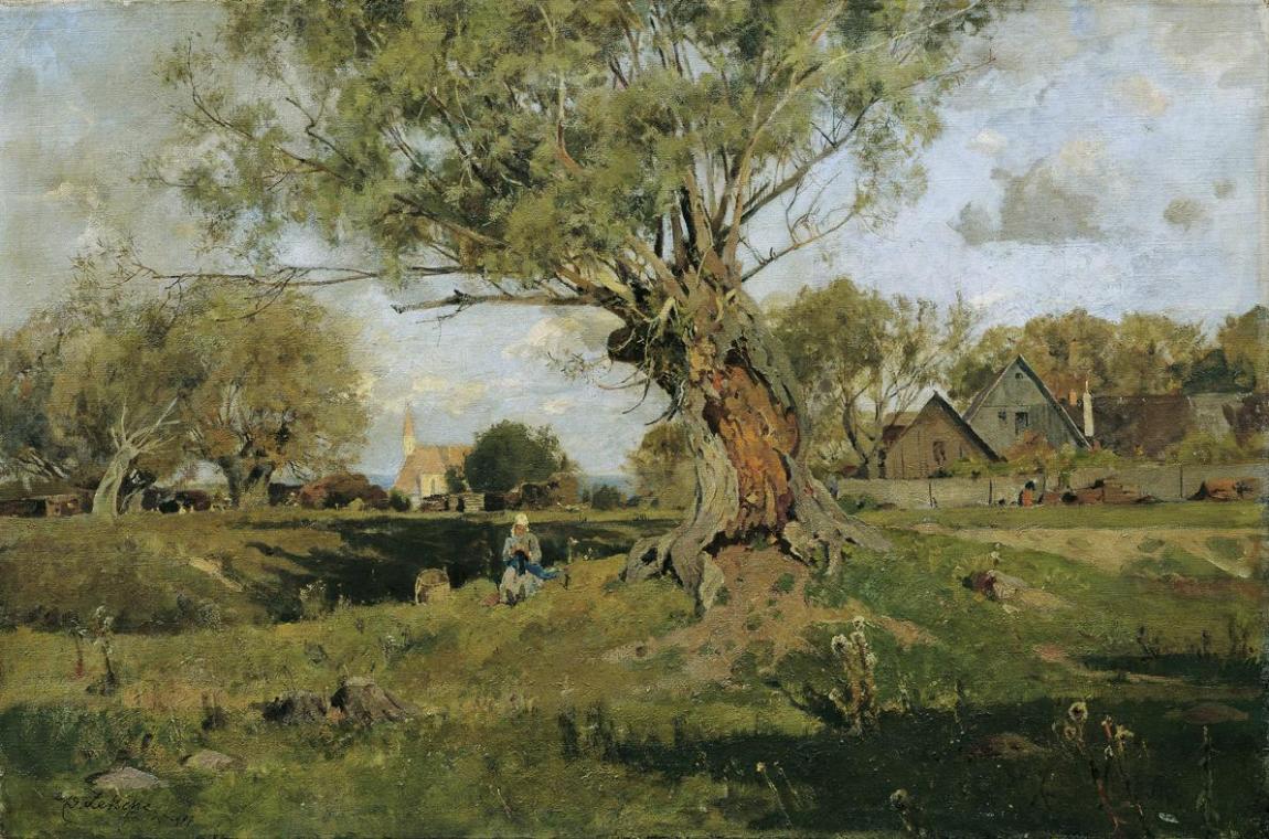 Eduard Zetsche, Motiv bei Lichtenwörth, 1907, Öl auf Leinwand, 50,2 x 75 cm, Belvedere, Wien, I…
