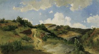 August Schaeffer von Wienwald, Ungarische Landschaft, um 1870, Öl auf Papier auf Leinwand, 26 x…