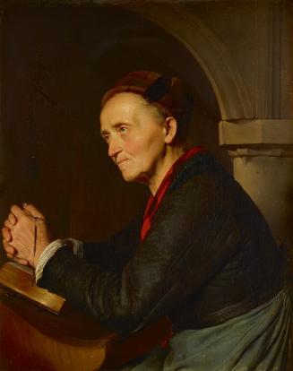 Franz Eybl, Betende Bäuerin, 1845, Öl auf Leinwand, 33,5 × 27 cm, Belvedere, Wien, Inv.-Nr. 111…