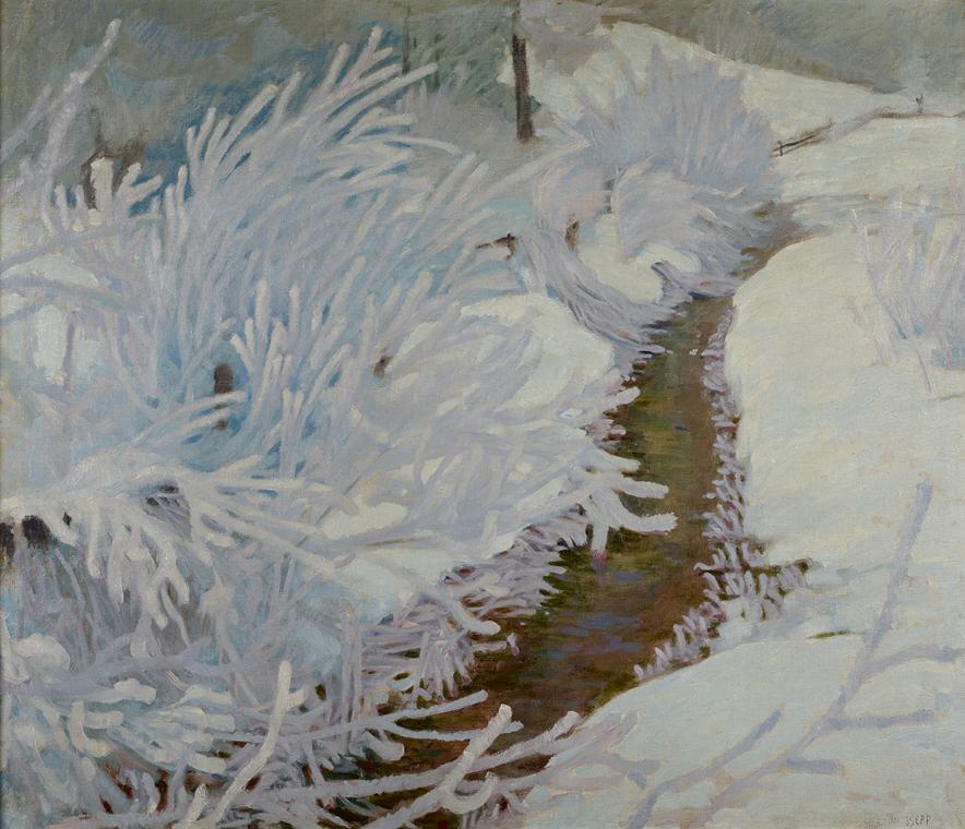 Sebastian Isepp, Bach im Winter, vor 1913, Öl auf Leinwand, 98,5 x 115 cm, Belvedere, Wien, Inv…