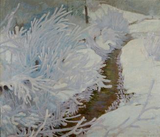 Sebastian Isepp, Bach im Winter, vor 1913, Öl auf Leinwand, 98,5 x 115 cm, Belvedere, Wien, Inv…