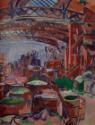 Václav Špála, Fabrikshalle, Detail, 1926, Öl auf Leinwand, 65,5 × 82 cm, Dauerleihgabe Sammlung…