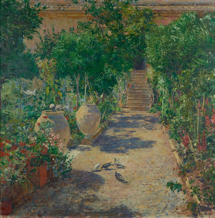 Johann Victor Krämer, Taormina im Sonnenschein, 1897, Öl auf Leinwand, 95 x 95 cm, Belvedere, W…