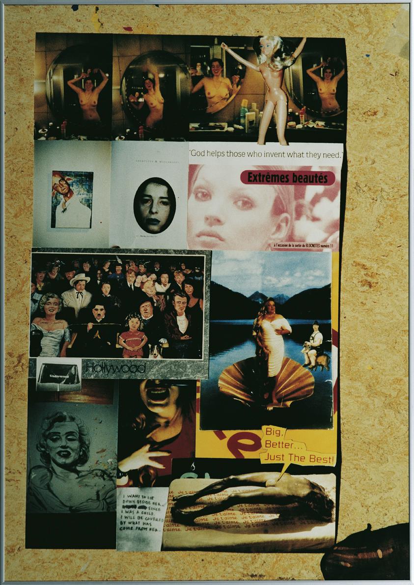 Elke Silvia Krystufek, Daydreams Series 11, 1996, S/W- und Farbfotografien, Kunststoff, 100 x 7…