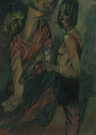 Dariusz Vasina, Stygmatik und die gleichgültige Frau, 1991, Pastell auf Papier, 72 x 52 cm, Bel…
