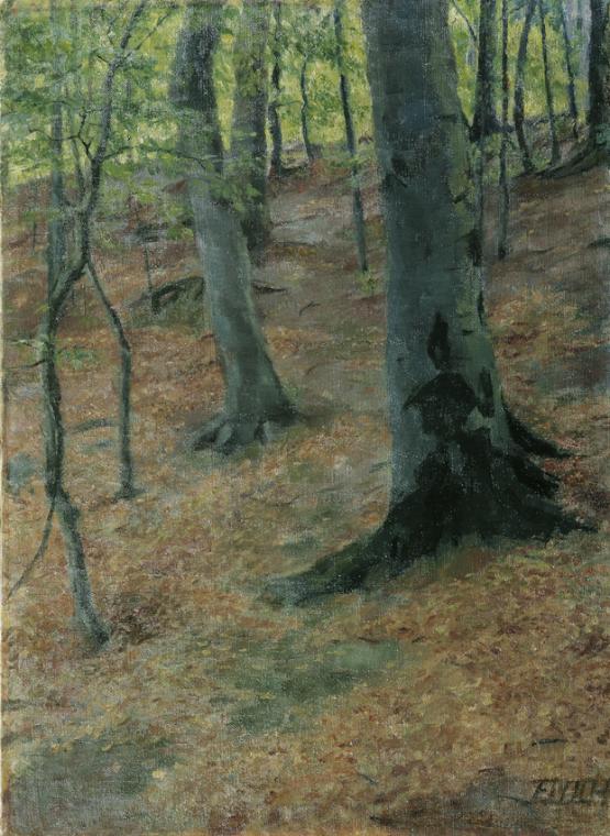 Joseph Floch, Buchenwald, um 1912, Öl auf Leinwand, 76,5 x 56 cm, Belvedere, Wien, Inv.-Nr. 638…